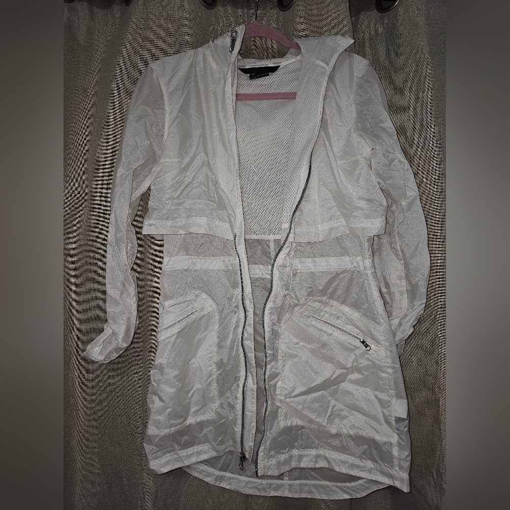 North Face Women's White Transparent Rain Jacket